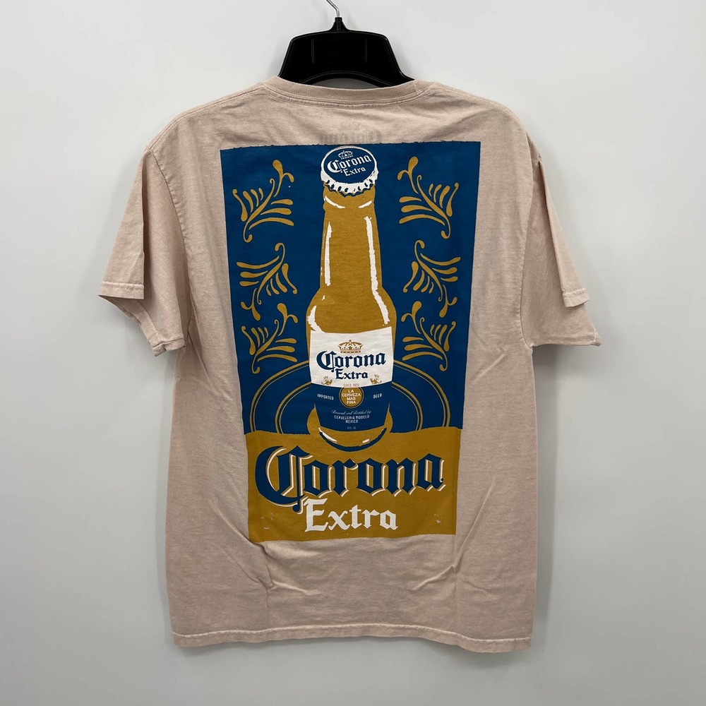 Corona Extra Men's Short Sleeve T-Shirt in Cream Size Medium - Picture 4 of 4